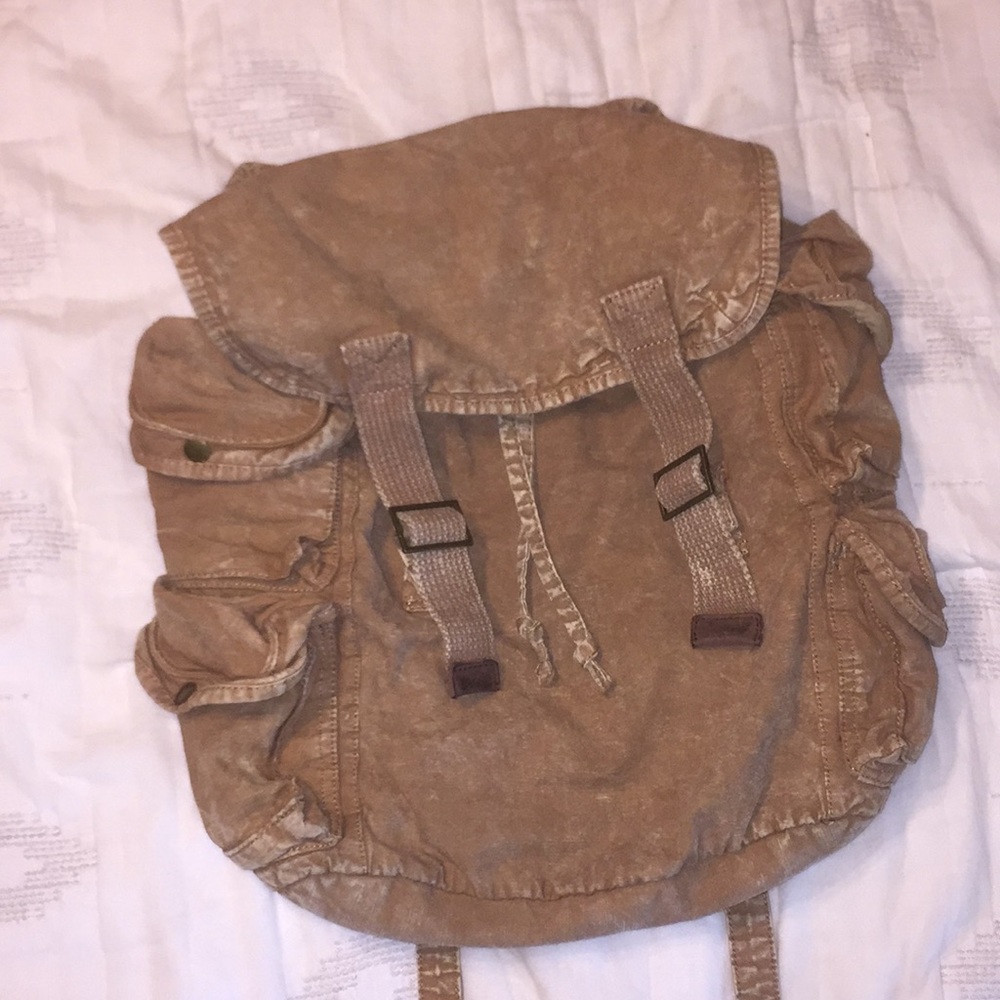 UO Ecote vintage tan canvas backpack